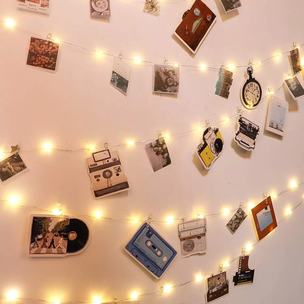 Photo Clip Fairy Lights – Warm White LED String with Clips