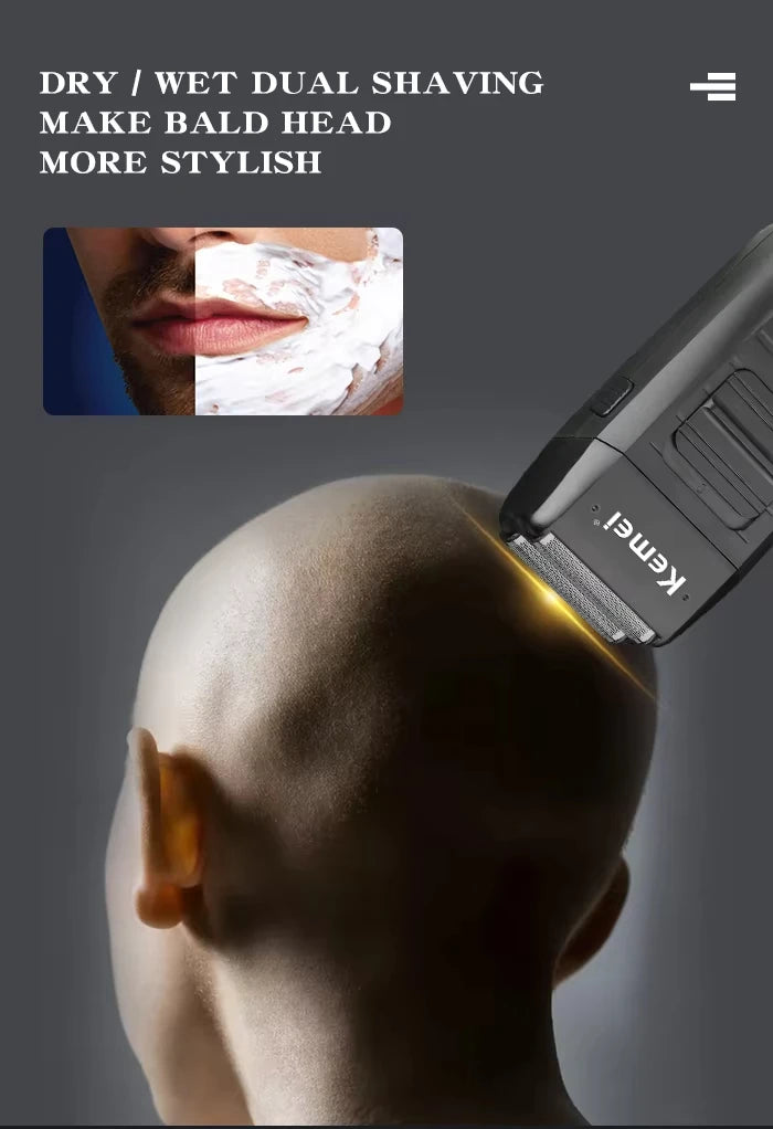 Kemei Cordless Hair Clippers – USB Rechargeable Trimmer for Men