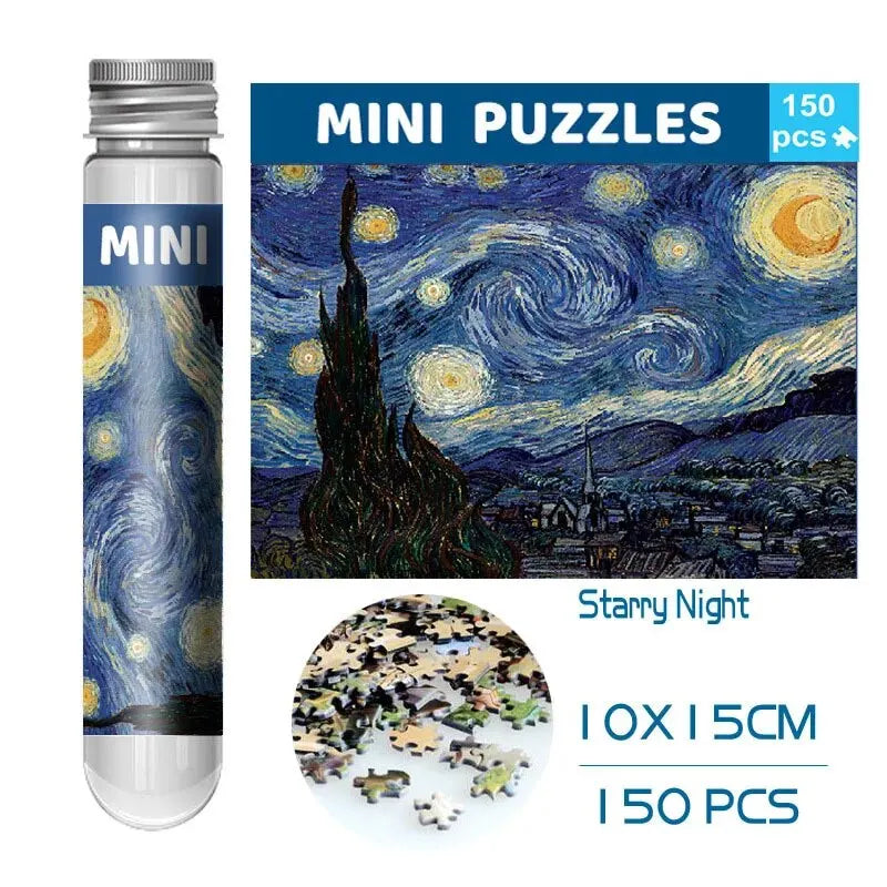 Test Tube Jigsaw Puzzle – 150 Piece Famous Painting Mini Puzzle