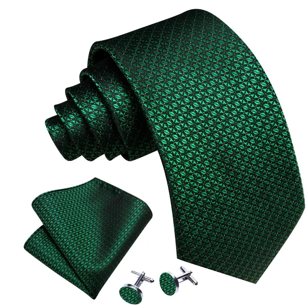 Men's Tie, Pocket Square & Cufflinks Gift Set – Jacquard