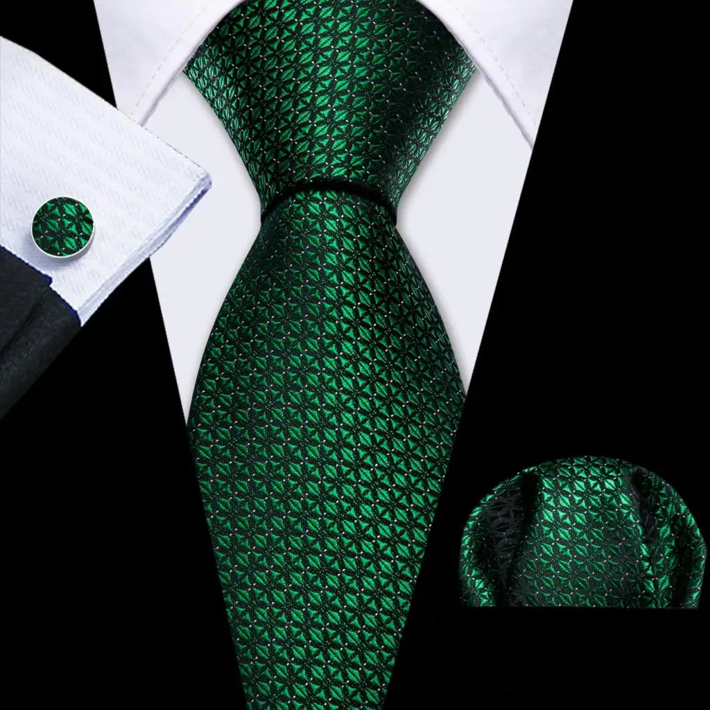 Men's Tie, Pocket Square & Cufflinks Gift Set – Jacquard