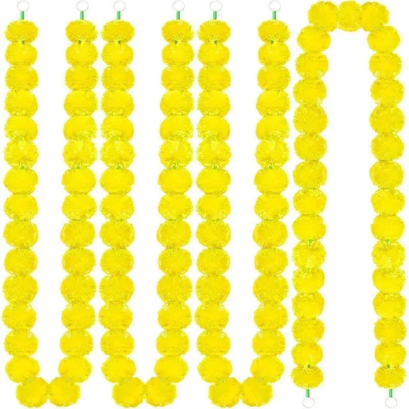 Artificial Marigold Garland 150cm – Diwali, Wedding & Puja Flower Garland (Toran)