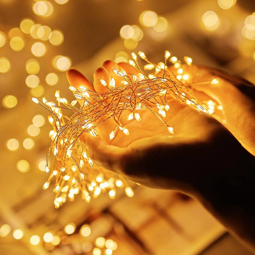 Firecracker Fairy Lights with Remote – USB Cluster LED Lights (3, 6 or 9 m)