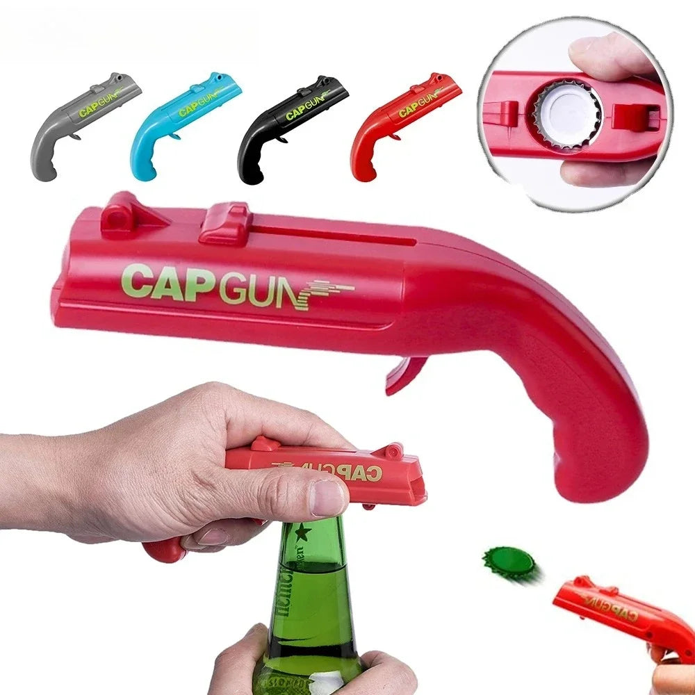 Bottle Cap Launcher Opener – Novelty Beer Bottle Opener That Fires Caps