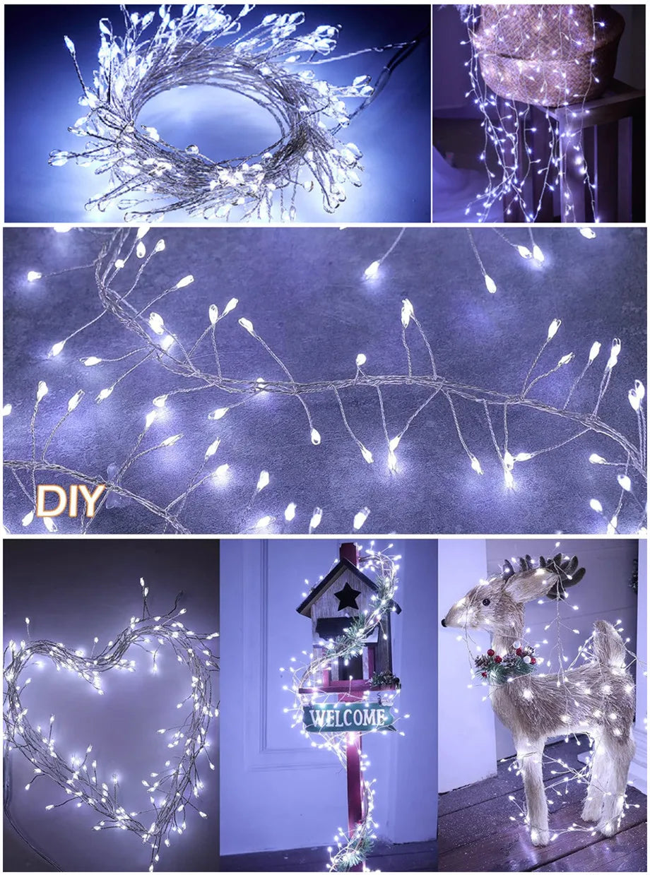 Firecracker Fairy Lights with Remote – USB Cluster LED Lights (3, 6 or 9 m)