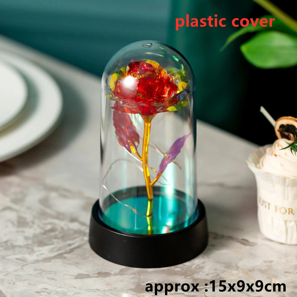 Galaxy Rose with LED Lights – Three Light-Up Forever Roses Gift