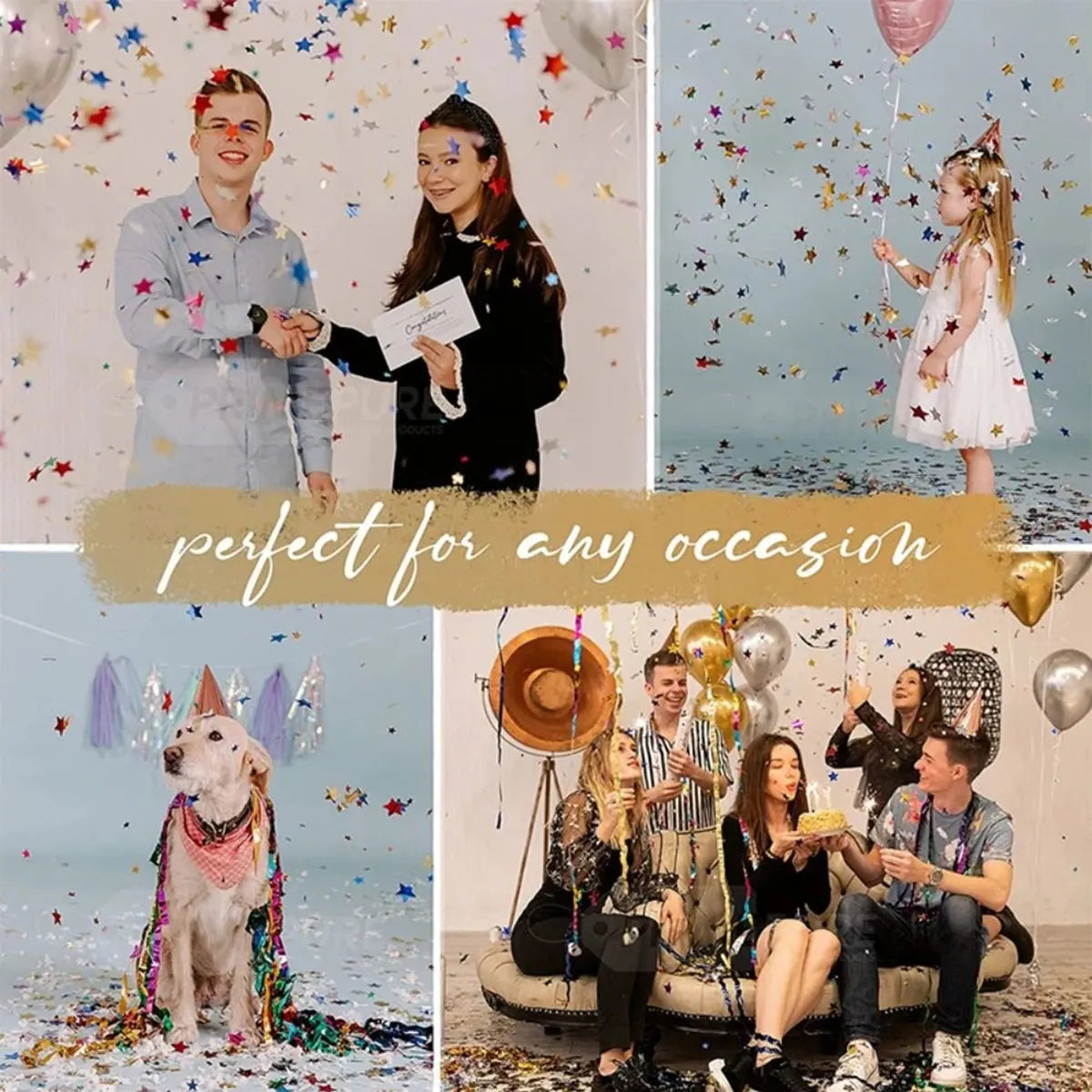 Inflatable Confetti Cannons – Handheld Party Poppers (10, 20 or 30 Pack)