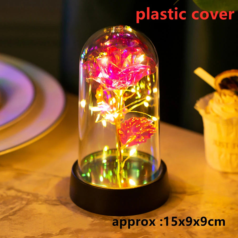 Galaxy Rose with LED Lights – Three Light-Up Forever Roses Gift