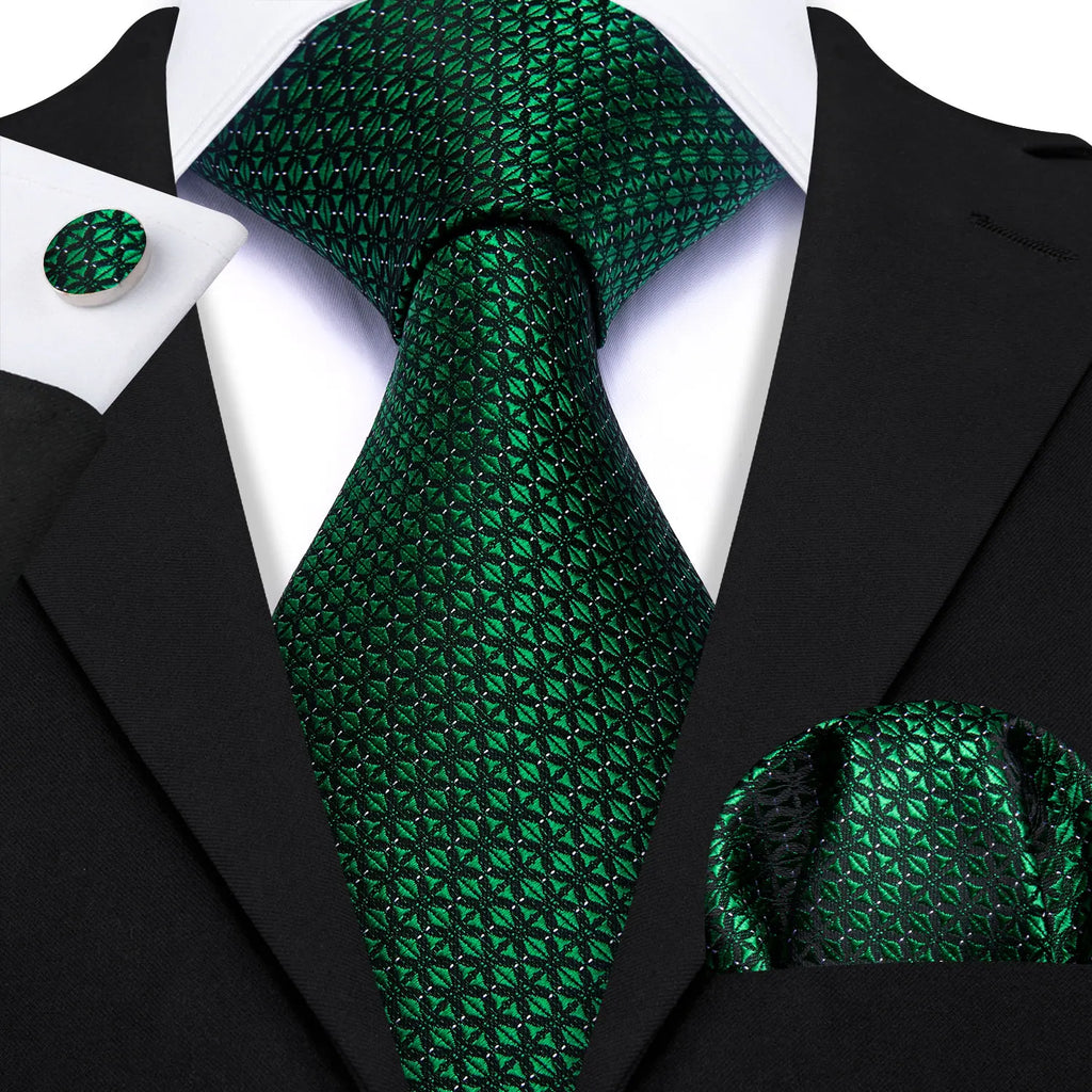 Men's Tie, Pocket Square & Cufflinks Gift Set – Jacquard