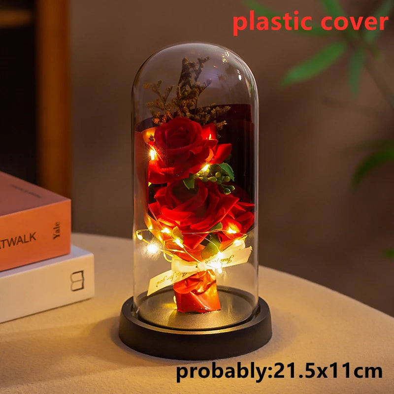 Galaxy Rose with LED Lights – Three Light-Up Forever Roses Gift