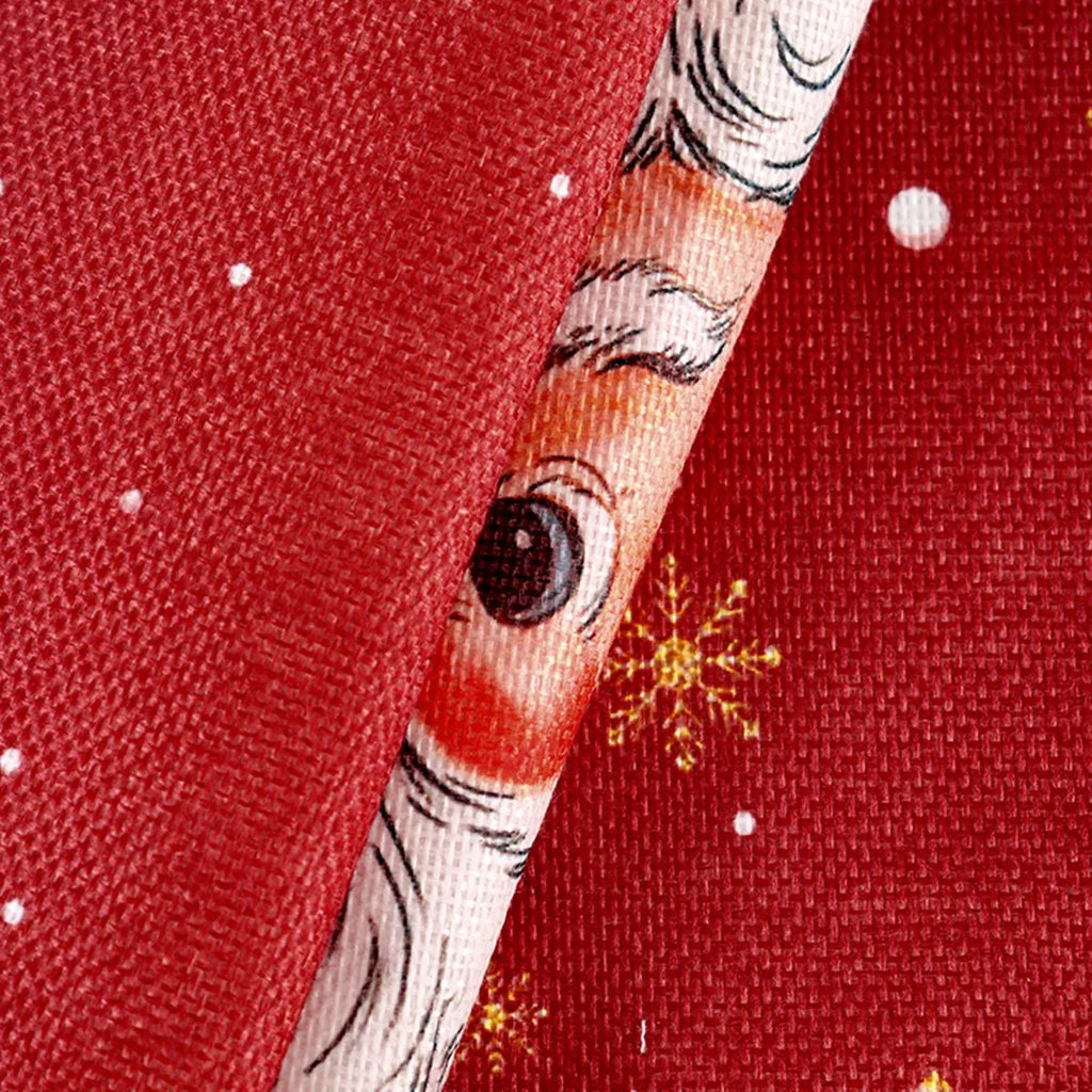 Linen Christmas Placemats – Santa & Festive Print Table Mats (1 or 4 Pack)