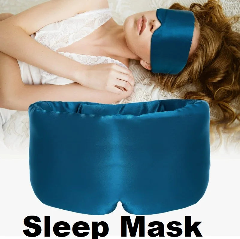 100% Mulberry Silk Sleep Mask – Soft Padded Eye Mask