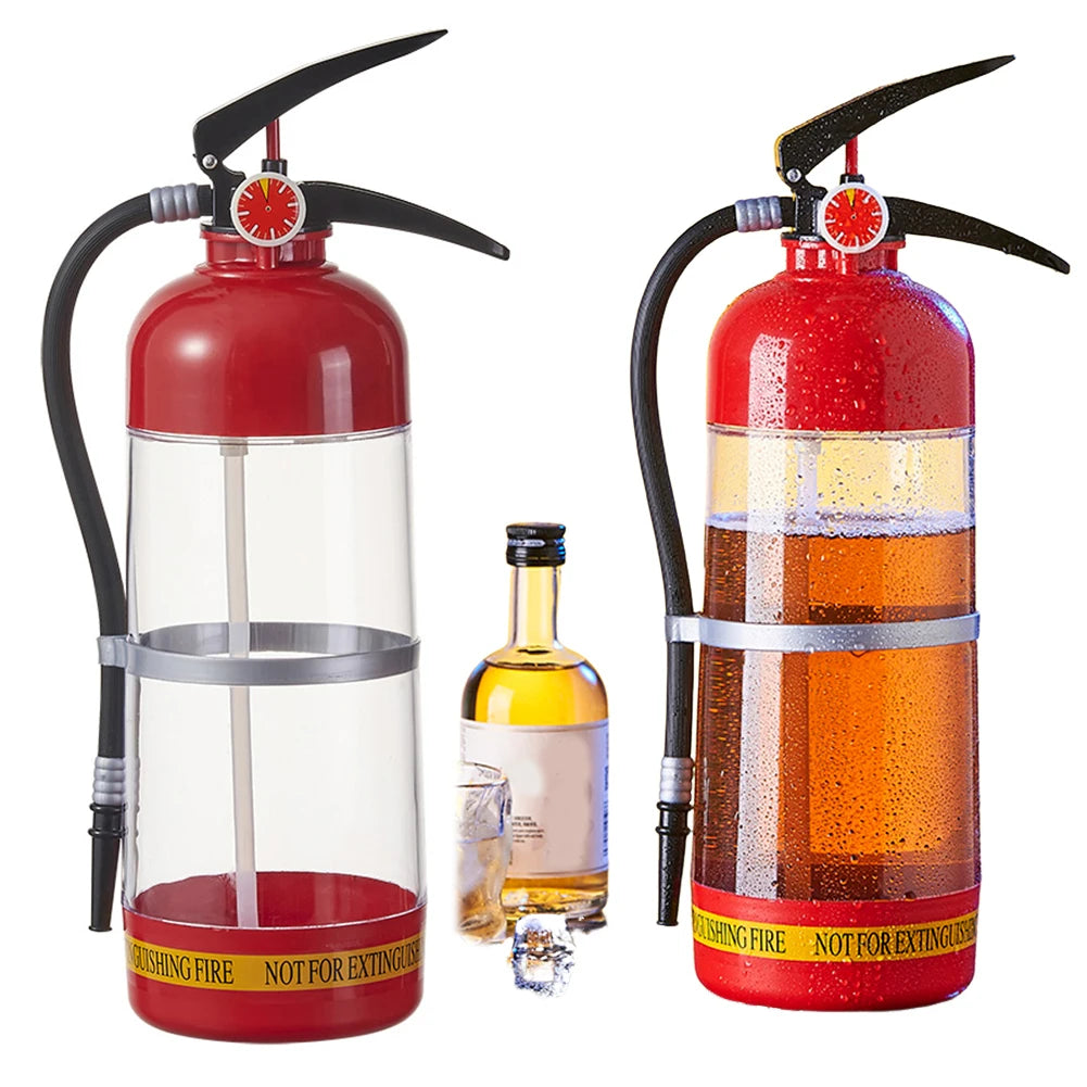 Fire extinguisher beer and cocktail dispenser at a party