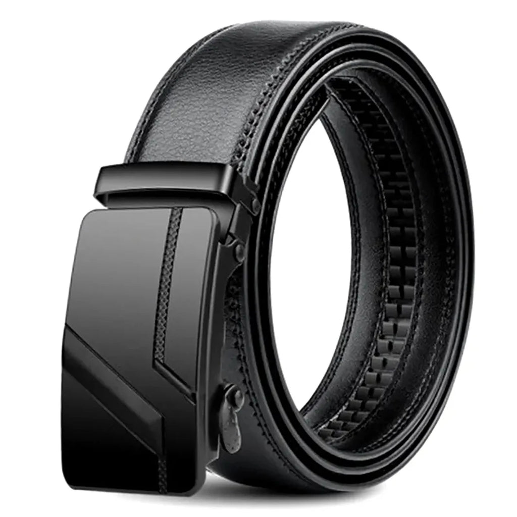 Men's Black Automatic Buckle Belt – 110, 120 or 130cm