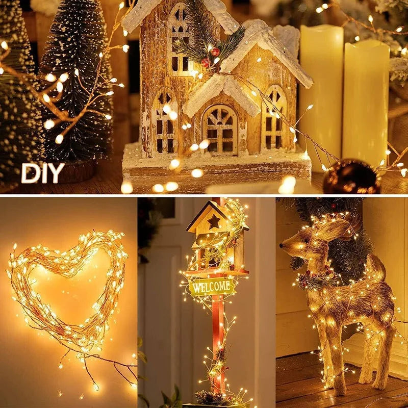 Firecracker Fairy Lights with Remote – USB Cluster LED Lights (3, 6 or 9 m)