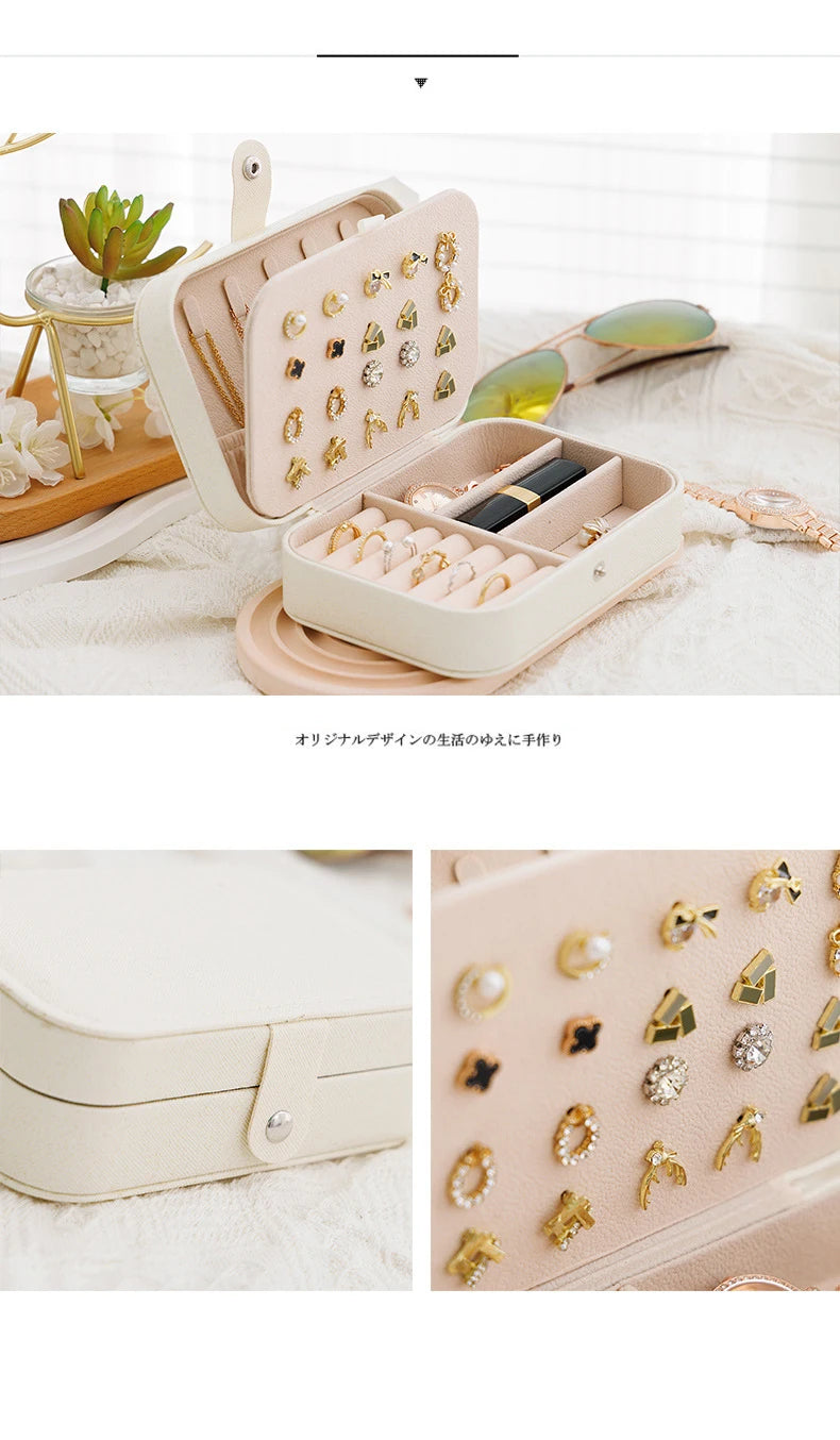 Travel Jewellery Case – Compact Faux Leather Jewellery Organiser