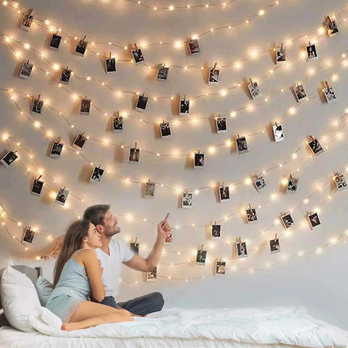 Photo Clip Fairy Lights – Warm White LED String with Clips