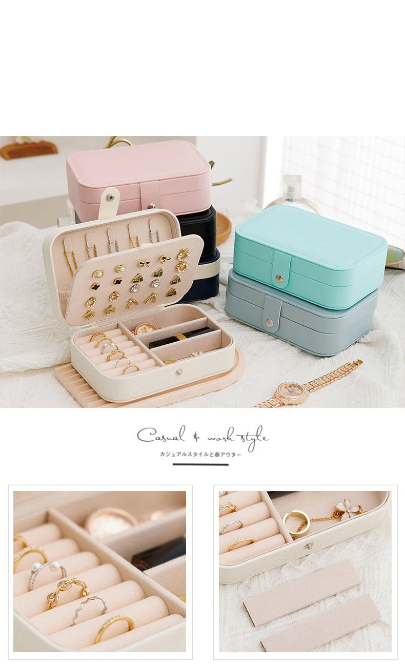 Travel Jewellery Case – Compact Faux Leather Jewellery Organiser
