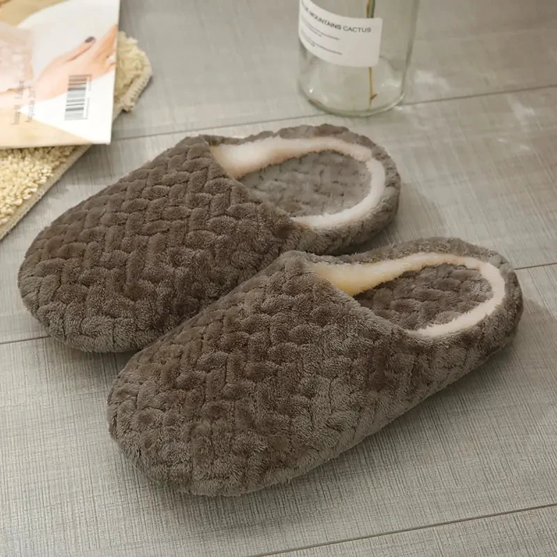 Fluffy Slider Slippers – Soft Anti-Slip Indoor Slides for Women & Men