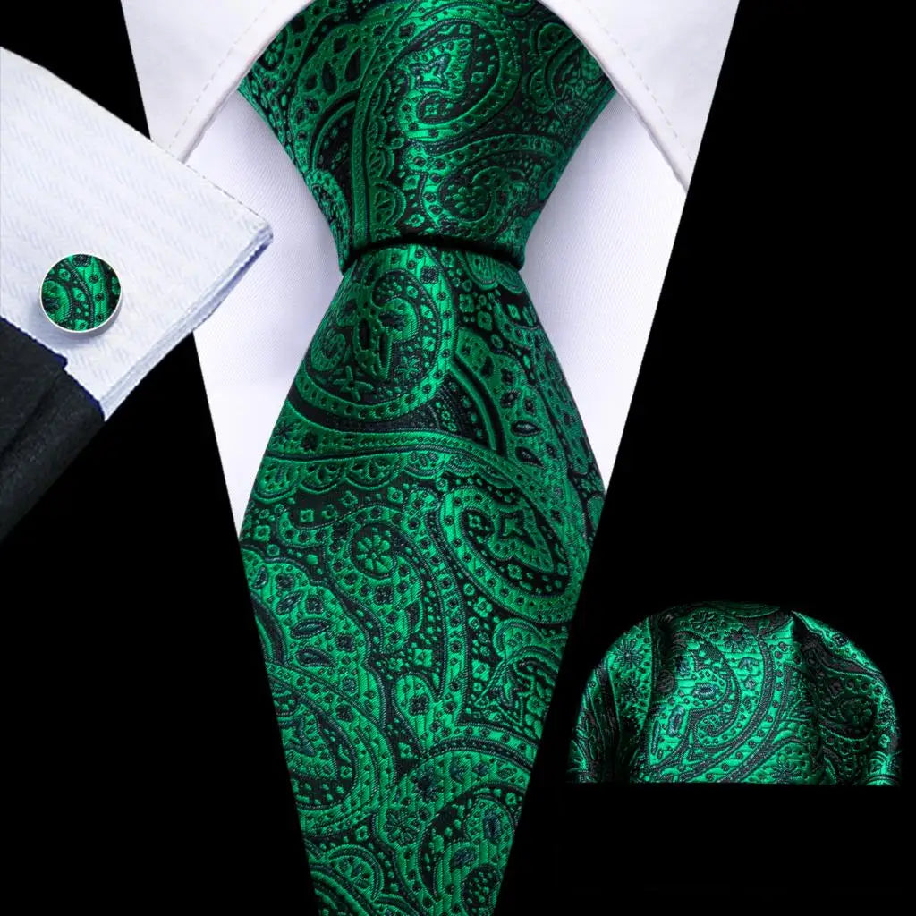 Men's Tie, Pocket Square & Cufflinks Gift Set – Jacquard