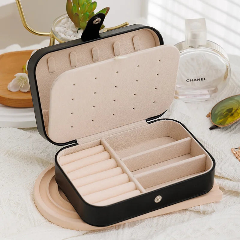 Travel Jewellery Case – Compact Faux Leather Jewellery Organiser