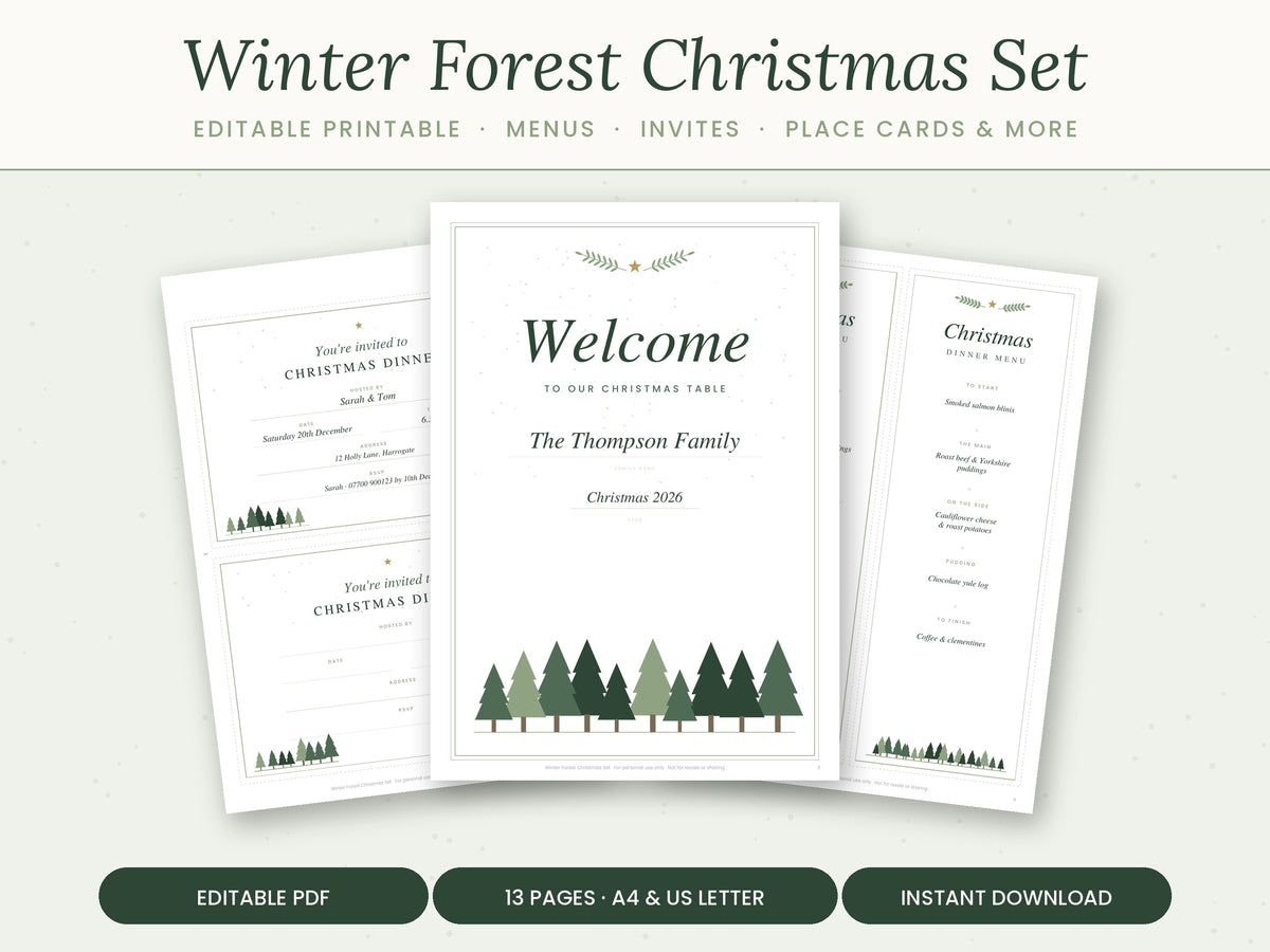 Christmas gift tags and welcome sign printable